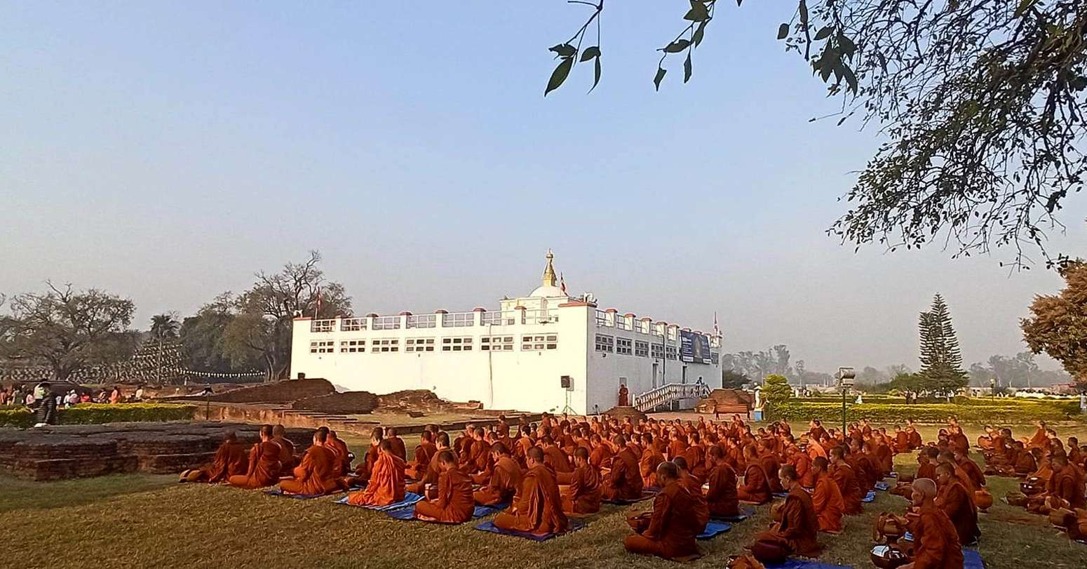 लुम्बिनीमा हजार बुद्ध गुम्बा निर्माण