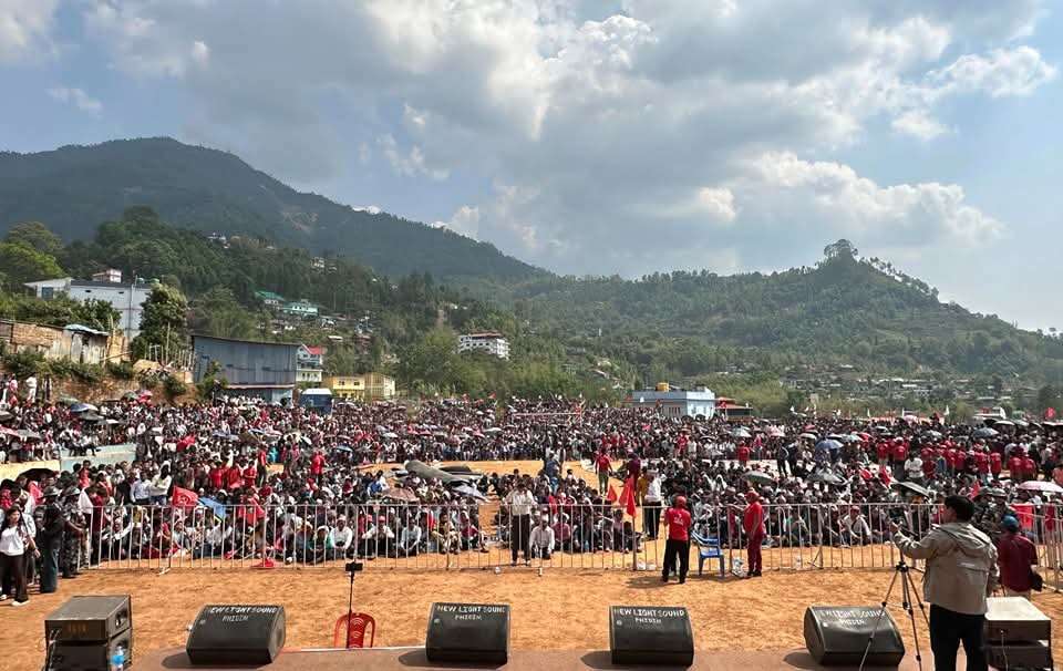 माओवादीको मध्य पहाडी लोकमार्ग अभियान अन्तर्गत पाँचथर फिदिम मा, ओर्लियो जनलहर