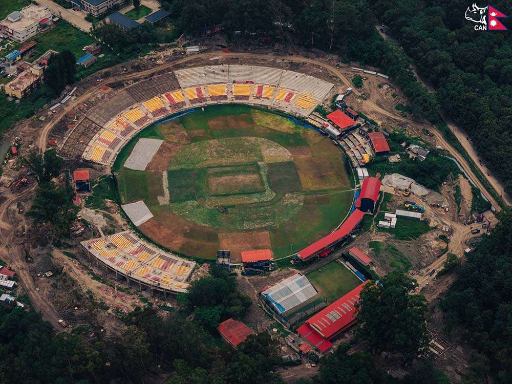त्रिवि क्रिकेट मैदानको स्तरोन्नतिको काम द्रुत गतिमा (फोटो फिचर)