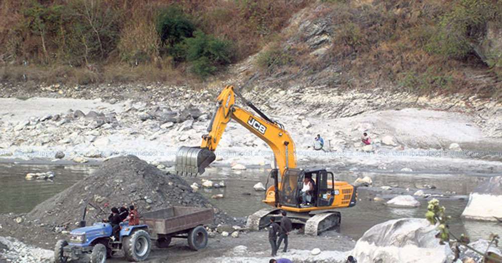 सिन्धुपाल्चोकमा नदीजन्य पदार्थको  ठेक्का सम्झौता हुन सकेन